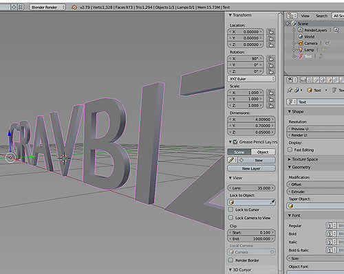 Глянцевый 3D-текст