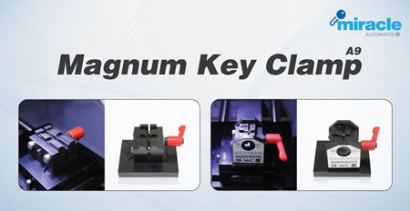 Теперь на станке для изготовления ключей Miracle A9 можно установить новые тиски Magnum 